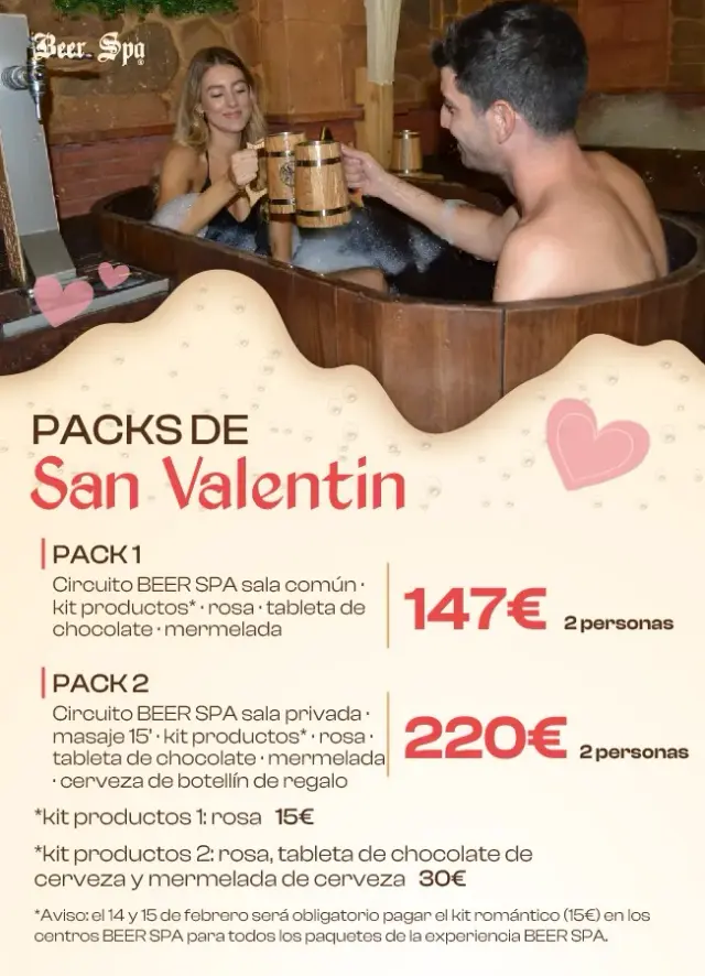 San Valentín en Beer Spa